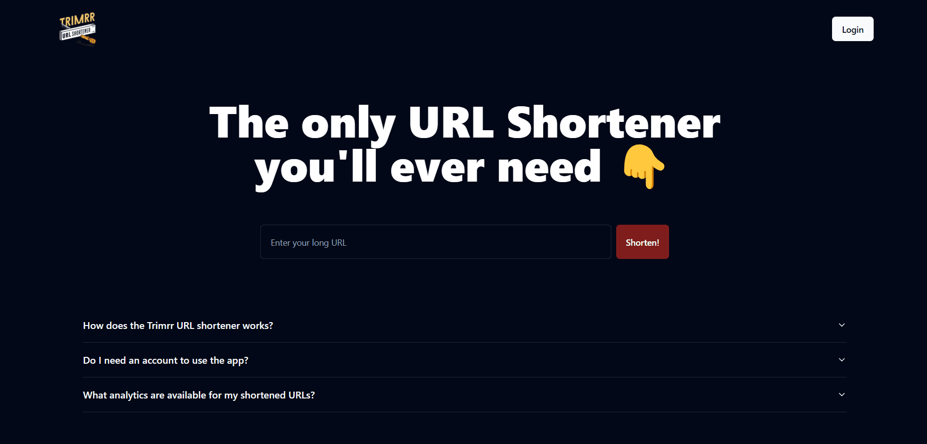 Trimmrr - URL Shortner